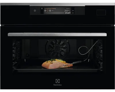Immagine prodotto di Forno a vapore combinato da incasso 43l 60cm con pulizia idrolitica, nero Electrolux KVBAS21WX