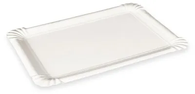 Produktbild von 250x Pappteller aus Frischfaser 16 x 10 cm fettdicht weiß