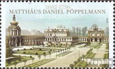 Produktbild von Briefmarken BRD (BR.Deutschland) 2012 Mi 2905 (kompl.Ausg.) gestempelt Matthäus Daniel Pöppelmann
