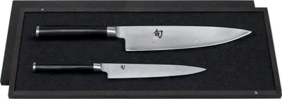 Obrázek produktu pro Nůž KAI DMS-220 "Shun Classic" 15 cm a kuchařský nůž 20 cm, černostříbrný, 2dílná sada (1 sada)