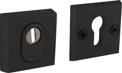Produktbild von Sicherheitsrosette quadratisch Aluminium schwarz- Pro Set