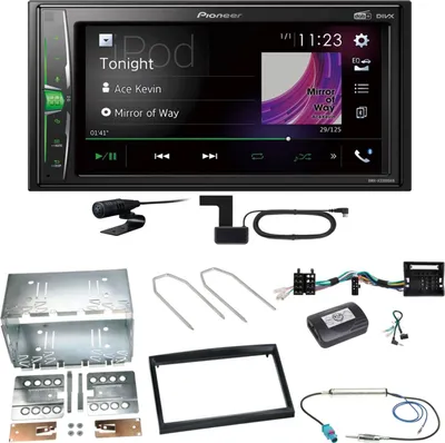 Produktbild von Pioneer DMH-A3300DAB Bluetooth MP3 Einbauset für Citroen C2 C3 Berlingo Jumpy