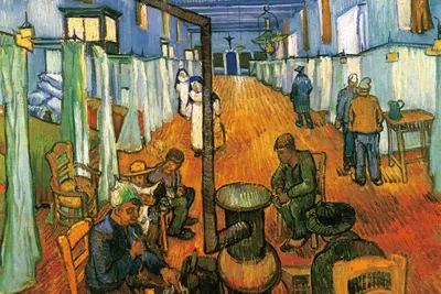 Produktbild von Vincent Van Gogh Kunstdruck Bild - Der Krankenhaussaal In Arles, 1889 (80 x 120 cm)