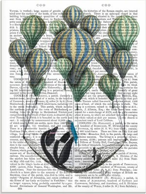 Produktbild von ARTland Glasbild Pinguin in Schwebehängematte Größe: 60x80 cm