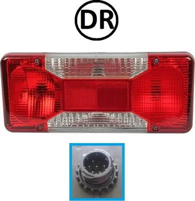 Image de Feu arrière droit, Iveco Daily, Pick-up cargo Fiat Ducato Doblo, 69500026, 5801351224 | avec prise ronde