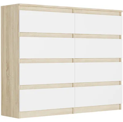 Obrázek produktu pro Komoda 120 cm 8 zásuvek skříňka FRAMIRE R-120-S8 mix sonoma