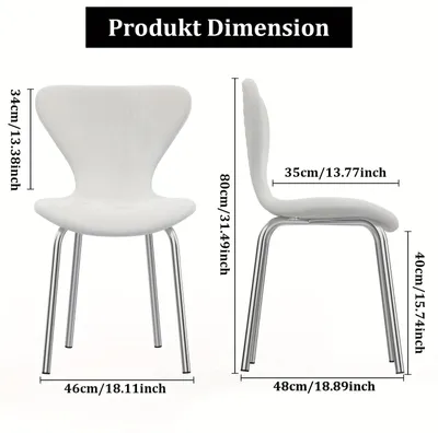 Produktbild von Bürostuhl - Büromöbelstuhl - Esstischstuhl - Drehstuhl - Stuhlgarnitur (2 Stück) - Ergonomisches Design