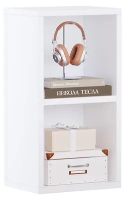 Produktbild von Bücherregal Standregal offenes Aufbewahrungsregal 2 Ebenen Weiß 30x24x60cm