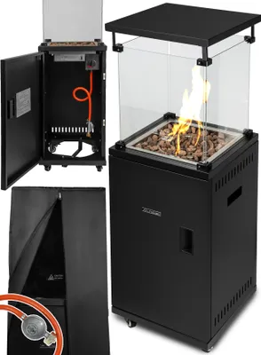 Produktbild von MalTec Heizschrim Gasheizofen für Garten Flammenheizgerät WF-888 11kW Terasseheizung Design Robuste Patio 50m2