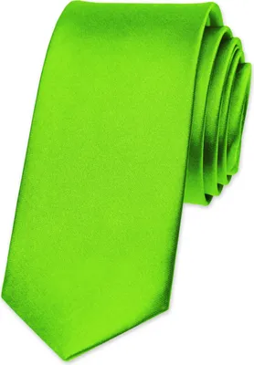 Produktbild von Krawatte Herren Hochzeit Konfirmation Slim Tie Retro Business Schlips schmal Autiga® neongrün