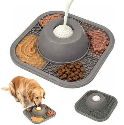 Productafbeelding van Lickspeelgoed en Likmat voor Honden - Antislokbak met Draaibal