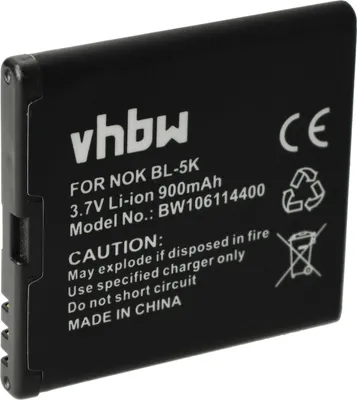 Produktbild von vhbw Akku kompatibel mit Bea-fon SL690 Handy Smartphone Telefon (900 mAh, 3,7 V, Li-Ion)