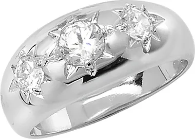 Produktbild von Moderner 925 Sterling Silber Trilogie Herren - Ring mit Zirkonia, 64 (20.4); TRS22212RSV