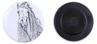 Produktbild von Pintabian - Magnet mit Pferd, ein einzigartiges Abdruck des Pferdes der Marke Art-Dog