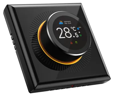 Obrázek produktu pro TUYASmart termostat pro domácnost 1,32palcová obrazovka WIFI regulátor teploty se 7 okolními světly pro vodní/elektrické podlahové vytápění/plynový kotel