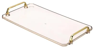Immagine prodotto di Solidchoice - Vassoio in plastica riutilizzabile con maniglie dorate