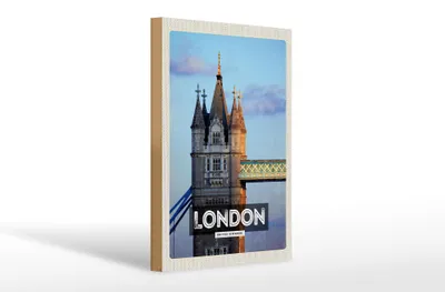Produktbild von Holzschild Reise 20x30cm London UK Architektur Reiseziel