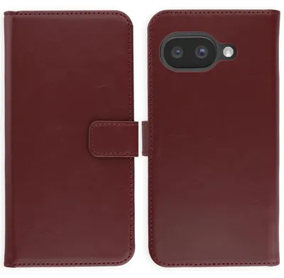 Obrázek produktu pro Knižní obal Selencia z pravé kůže pro Google Pixel 9A – vínová