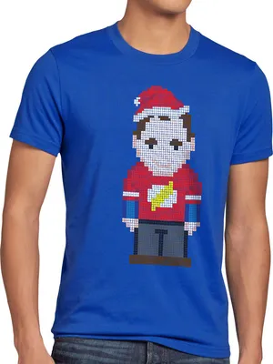Produktbild von style3 Weihnachts Sheldon Herren T-Shirt, Größe:4XL, Farbe:Blau