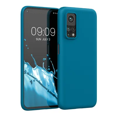 Produktbild von kwmobile Hülle kompatibel mit Xiaomi Mi 10T / Mi 10T Pro Hülle - weiches TPU Silikon Case - Cover geeignet für kabelloses Laden - Karibikblau