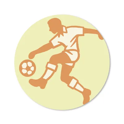 Produktbild von MuchoWow® Mauspad Mousepad Eine Illustration einer Person, die einen Fußball spielt - Jungen - Mädchen - Kinder 50x50 cm - Mousepads - Maus Mat - Pad - Mausunterlage - Vinyl