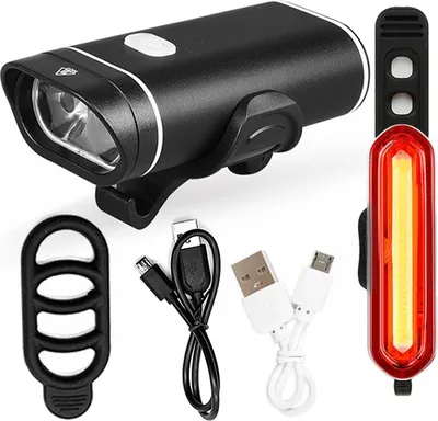 Zdjęcie produktu dla Lampka Rowerowa Led Przednia + Tylna Cb-2