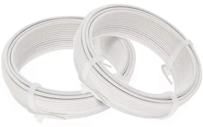 Gartendraht 2 mm x 25 m, 2 Rollen, weiß, wetterfest, flexibel