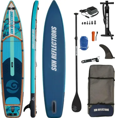 Produktbild von Aufblasbares SUP-Board Sun Reflections XL 12'0" + E-pumpe PBG 6 12V 16PSI