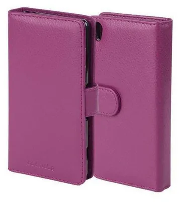 Produktbild von Cadorabo Hülle für Sony Xperia Z5 COMPACT in Lila Backcover Handy Schutz Hülle Book Case Booklet Kartenfächer