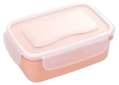 Produktbild von Lebensmittel-Aufbewahrungsbehälter, Bento-Box, Mini-Kühlschrank-Organizer mit Deckel, rechteckig, luftdicht
