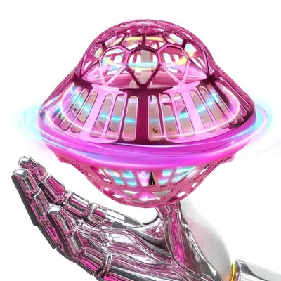 Produktbild von LED Flying Spinner - Der sichere und langlebige Flugspaß für Kinder mit USB-Aufladung und Tricks - fliegender Ball - Lila