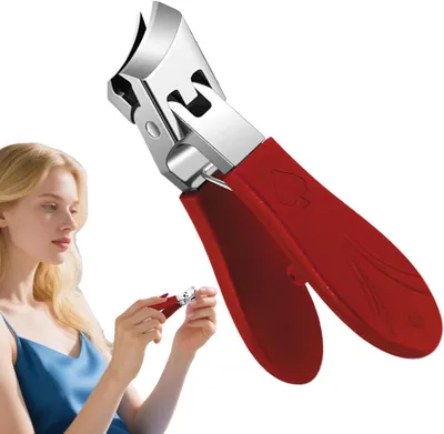 Productafbeelding van Ingegroeide nagelknipper en nagelschaar met brede bekopening en antispatfunctie