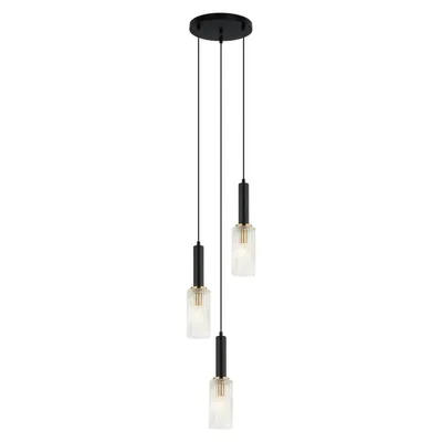 Obrázek produktu pro Lustr Italux Perola moderní černý PND-43309-3 BK+BR