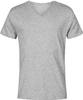 Obrázok produktu pre X.O by Promodoro 1425 | Pánske tričko s výstrihom do V, česaná bavlna - farba: Heather Grey - veľkosť: XXL