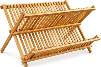 Productafbeelding van Afdruiprek voor servies en bestek, bamboe, 42 x 33 x 25 cm, voor keuken