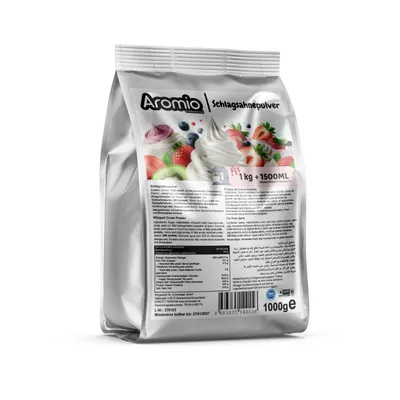 Produktbild von 1 kg Schlagsahne Pulver – Whipped Cream Powder – Cremig & Stabil wie vom Profi – Für Torten, Kaffee & Eis