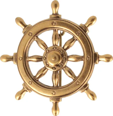 Hutanstecker goldenes Steuerrad von Hut-Breiter in gold