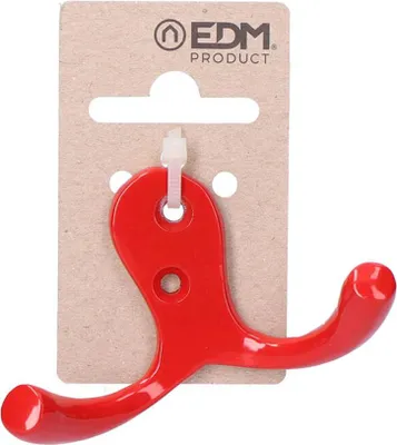 Obrázok produktu pre Edm 85028 Dvojitý vešiak Red Red Jedna veľkosť