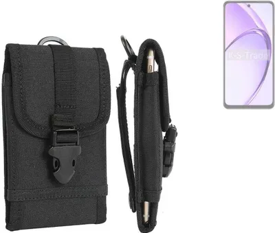 Produktbild von K-S-Trade Holster Handy Hülle kompatibel mit Oppo A3 PKA110 Holster Handytasche Gürtel Tasche Schutz Hülle Robust Outdoor schwarz