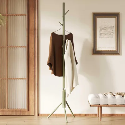Zdjęcie produktu dla Stojący wieszak na ubrania Kassie | Ø48 x 174 cm | zielony / metalowy