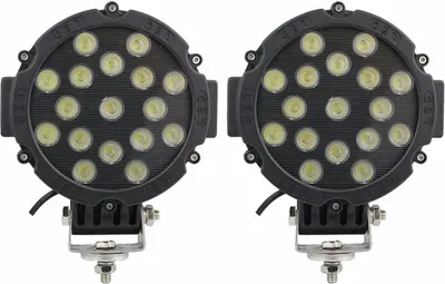 Obrázok produktu pre Pracovné svetlo LED, jas 51 W, odolné hliníkové puzdro, čierny bod