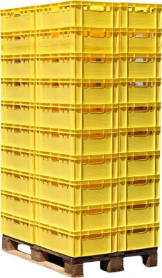 Produktbild von Palette E2- Kisten - 40 Stück - gelb