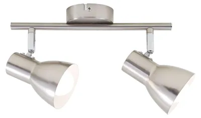Zdjęcie produktu dla Reflektor sufitowy retro obrotowy E14 25 W srebrny metal Briloner