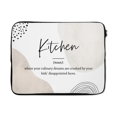 Produktbild von MuchoWow® Laptop Hülle 15 Zoll Sprichwörter - Definition Küche - Zitate - Küche - Wörterbuch Laptoptasche - Laptoptasche - Sleeve - Rundum-Schutz