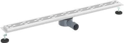 Obrázek produktu pro vidaXL Sprchový odtok se skleněným krytem a 360° sifonem, stříbrný, 100 cm