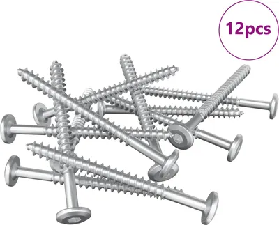 Produktbild von vidaXL Holzschrauben 12 pcs Silber M6 x 70 mm Stahl