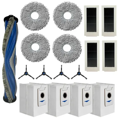 Produktbild von Zubehörpaket für Ecovacs Deebot X5 Omni/X5 Pro Omni – Filter/Beutel/Reinigungstuch/Seitenbürste/Abstreifrolle Phonillico®