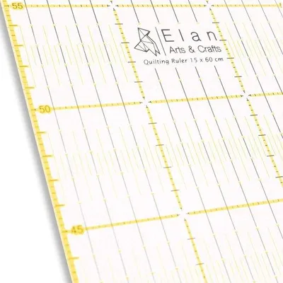 Produktbild von Acryl-Messstab 60cm x 15cm, quadratisch, für Patchwork und Quilt, Metrisch