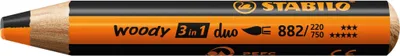 Produktbild von STABILO woody 3 in 1 duo, Schwarz, Orange, 1 Stück(e)