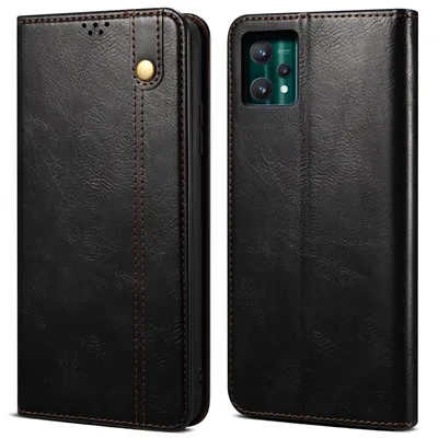 Immagine prodotto di Custodia per OPPO Realme 9 Pro+, custodia in pelle flip wallet con funzione stand nero